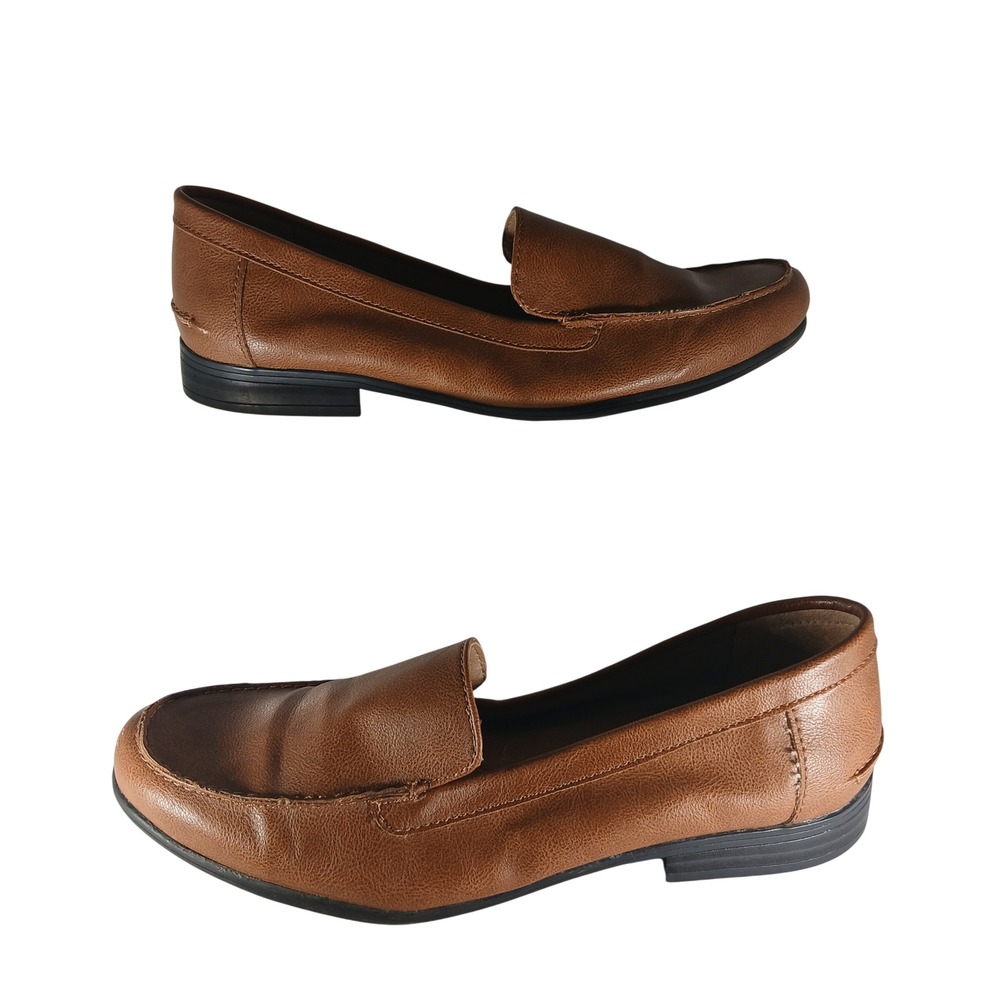 LifeStride Margot Loafers 8W Brown Soft System Comfort Officecore Preppy Slip On
